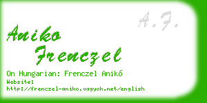 aniko frenczel business card